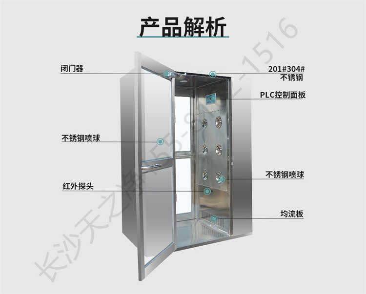 長沙天之凈不銹鋼風(fēng)淋室廠家直供-結(jié)構(gòu)