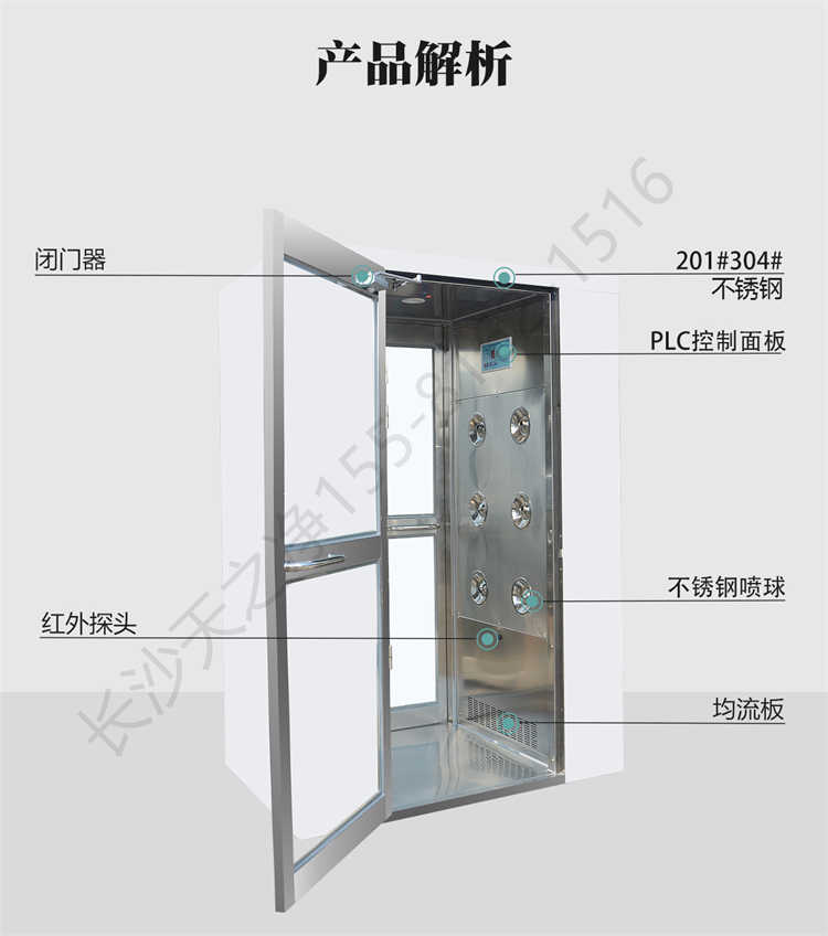 長沙天之凈外冷板凈化風(fēng)淋室-結(jié)構(gòu)解析